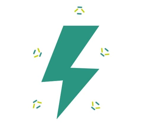 A lightning bolt