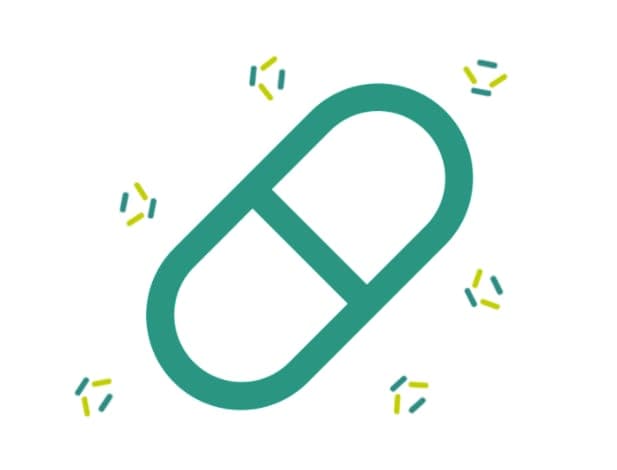 An outline drawing of a capsule