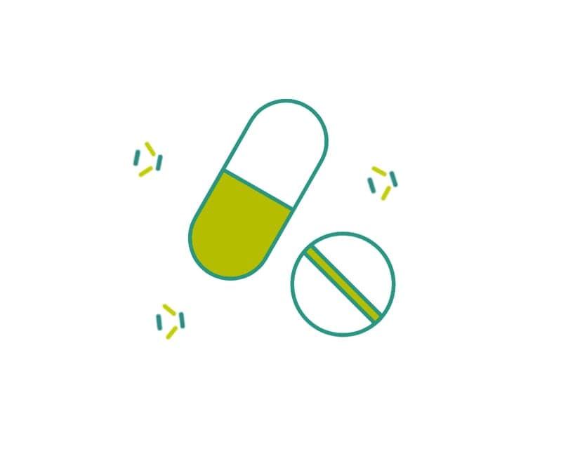 A capsule and a tablet