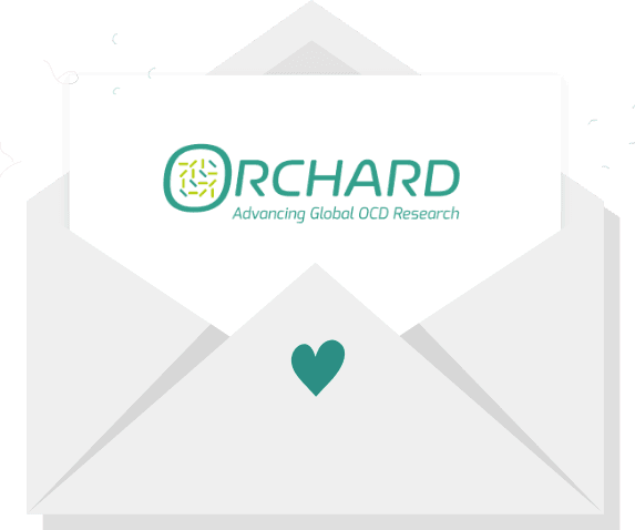 An Orchard OCD letter half out of its envelope